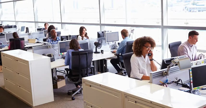 busy office filled with workers