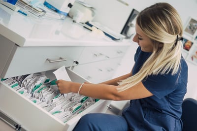 Nurse Filing Papers