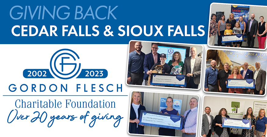 Gordon Flesch Charitable Foundation Donates $21,000 to Iowa and South Dakota Charities