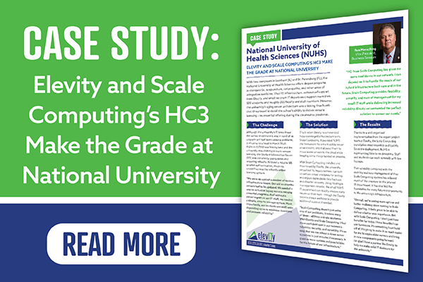 Elevity and Scale Computing's HC3 Make the Grade at National University