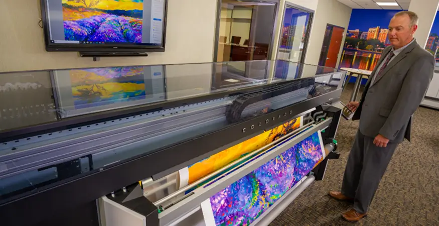 Printing a brightly-colored poster