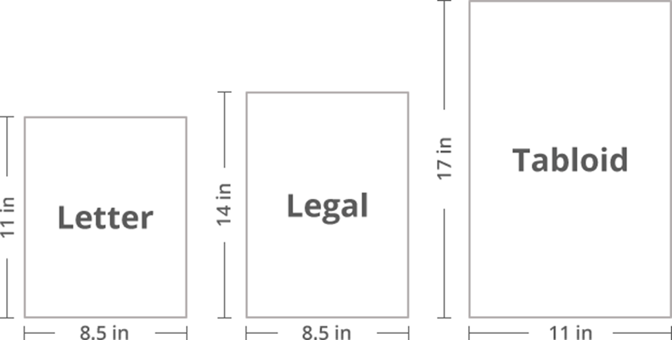 US Government Letter Paper Dimensions & Drawings